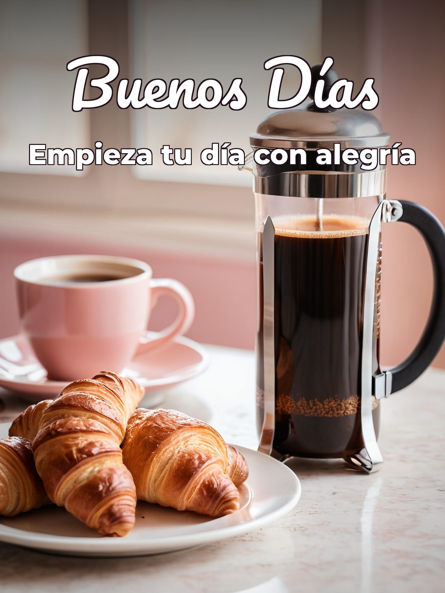 Dar buenos días a tu pareja para una amiga