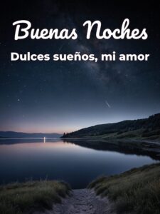 Dar las buenas noches a mi novia para Facebook