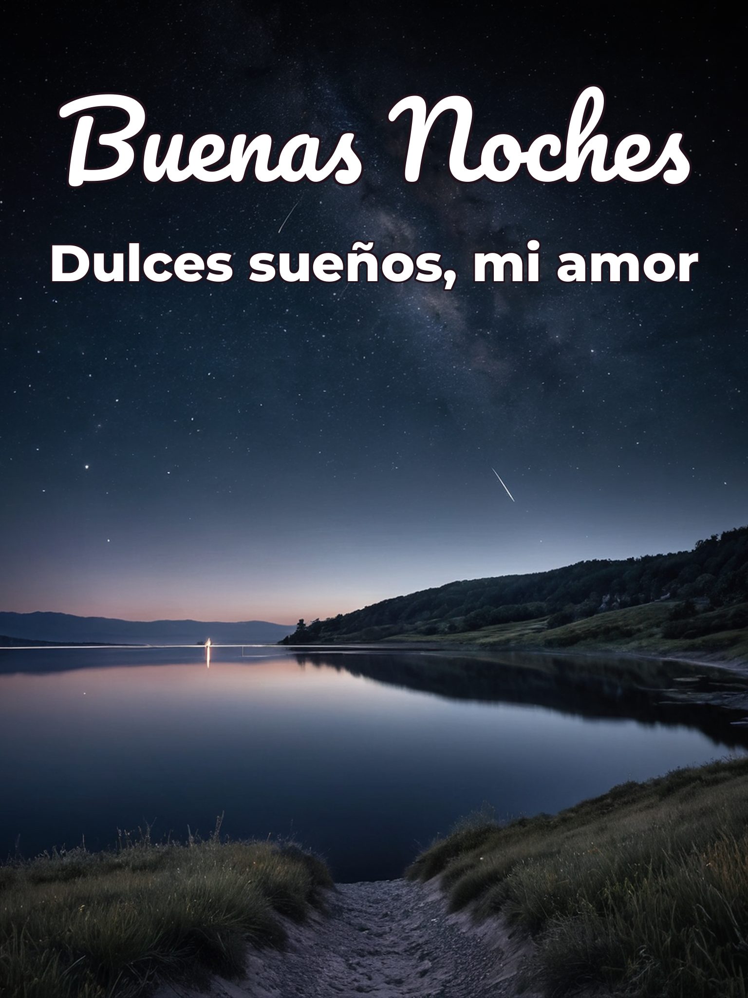 Dar las buenas noches a mi novia para Facebook