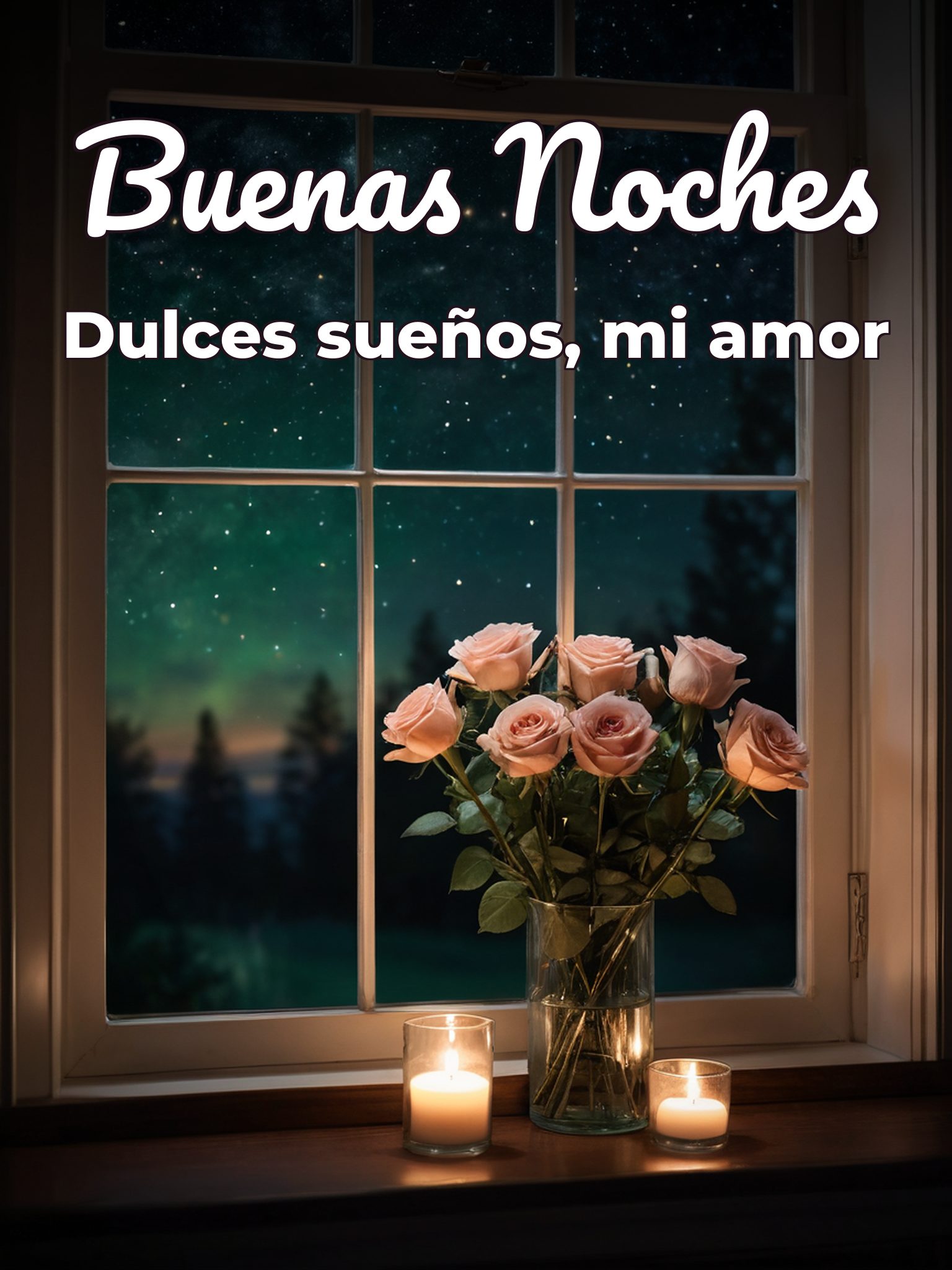 Dar las buenas noches a tu amor para Facebook