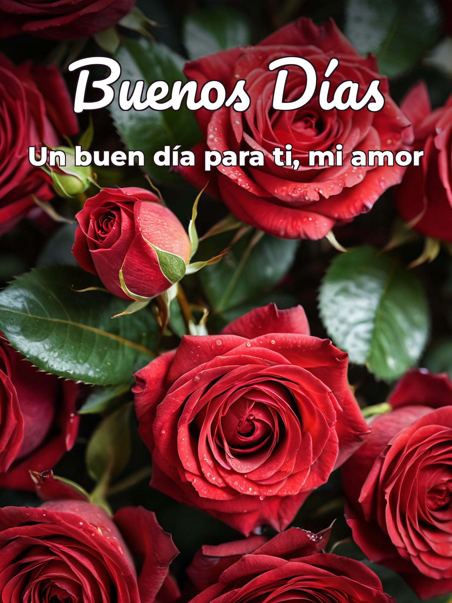 Dar los buenos días a mi novia para una amiga