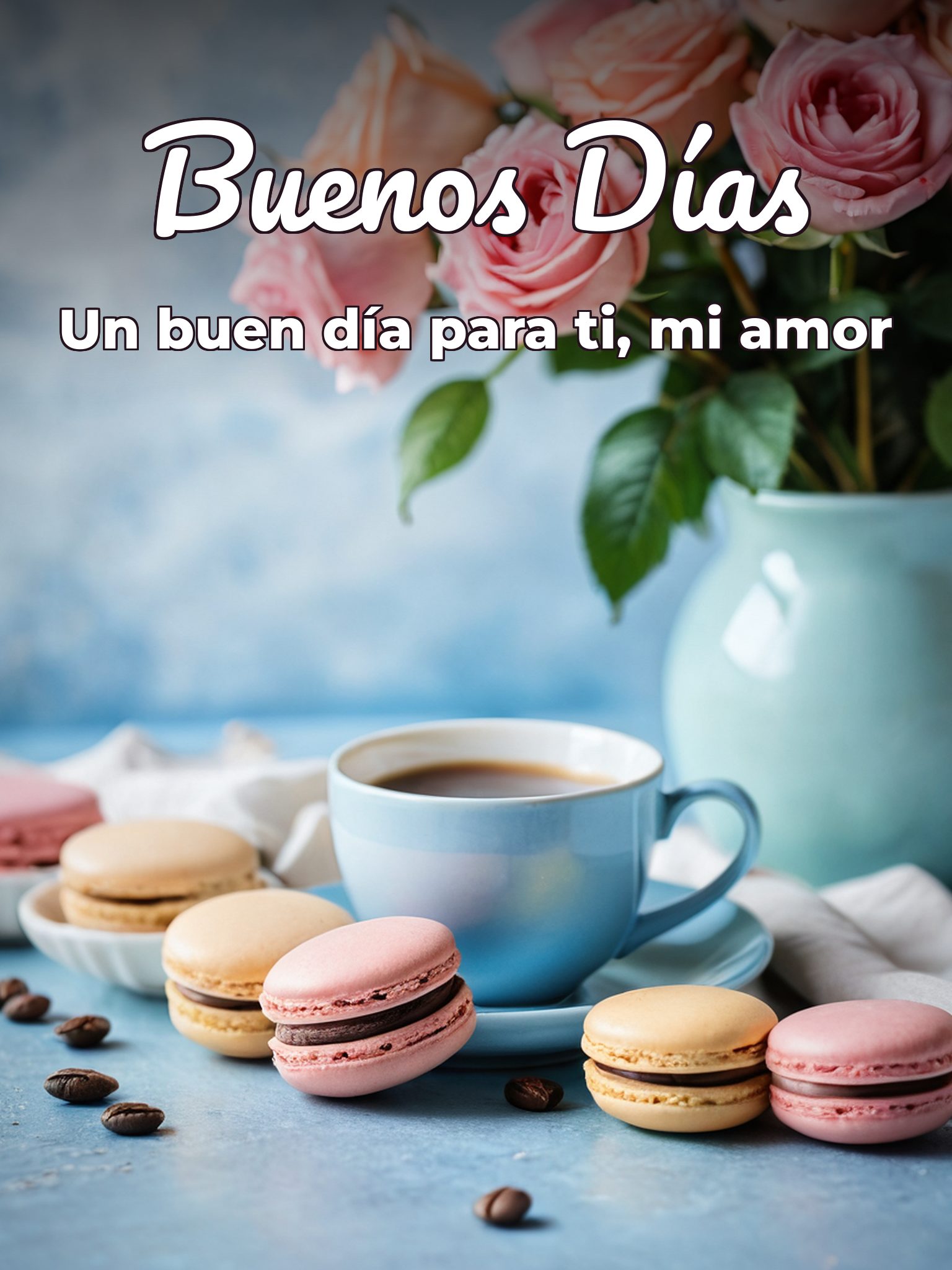 Dar los buenos días a mi novio para una amiga