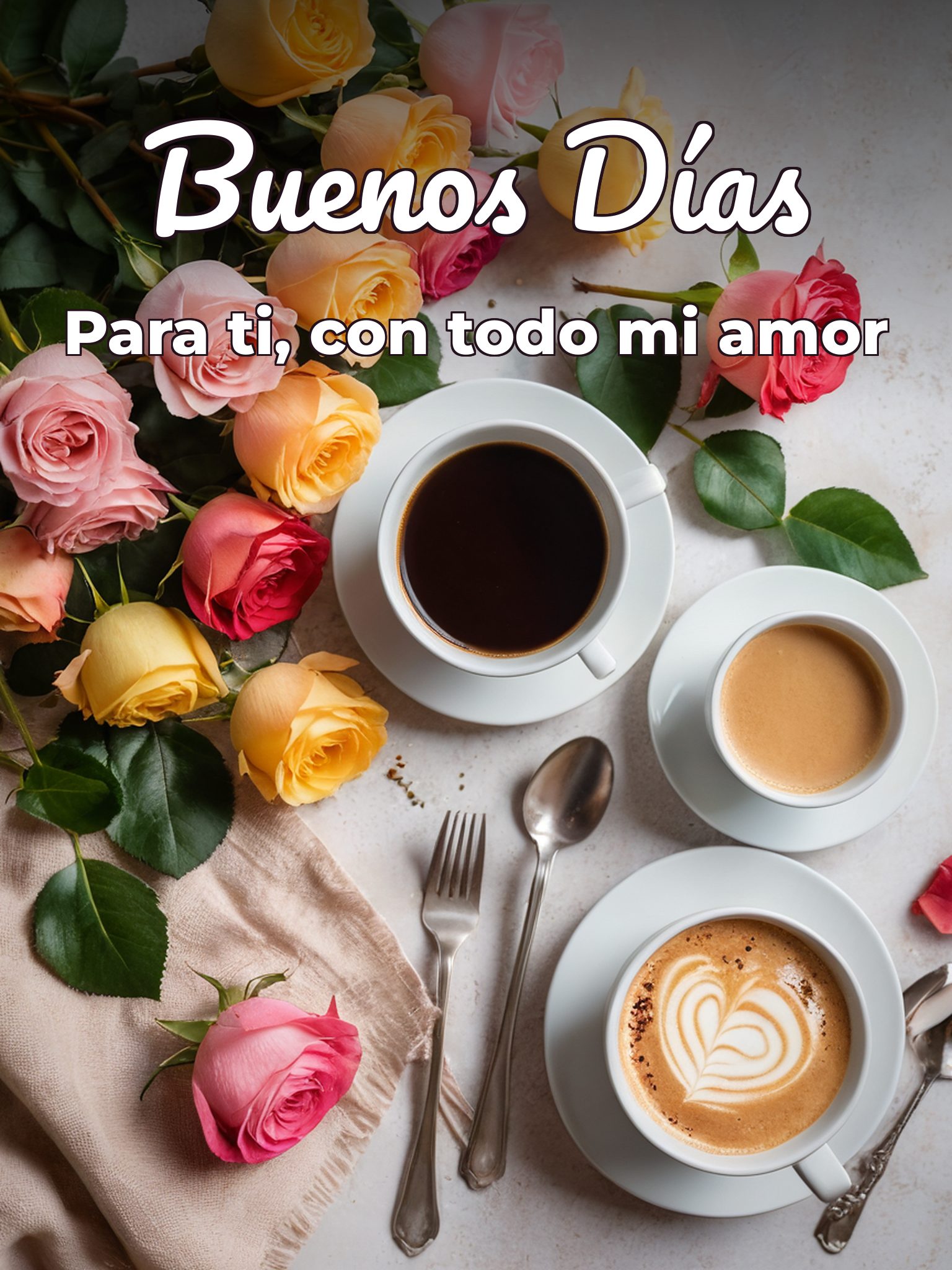 De buenos días amor para una amiga