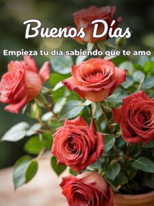 Decir buenos días con amor para celular