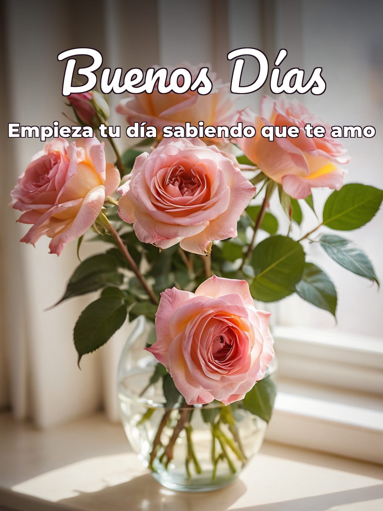 Decir buenos días con amor para mi amor