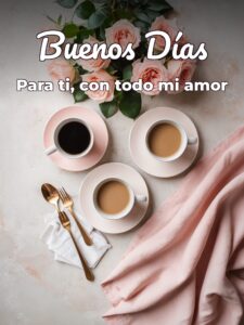 Decir buenos días con amor para WhatsApp