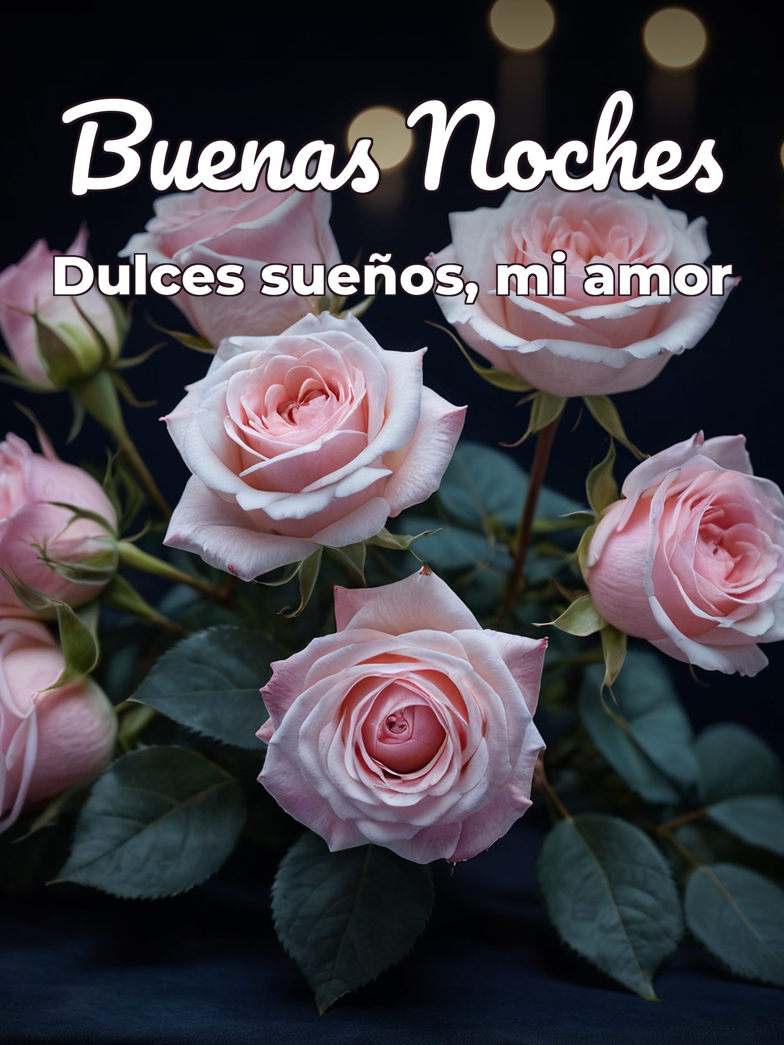 Desear buenas noches a mi amor