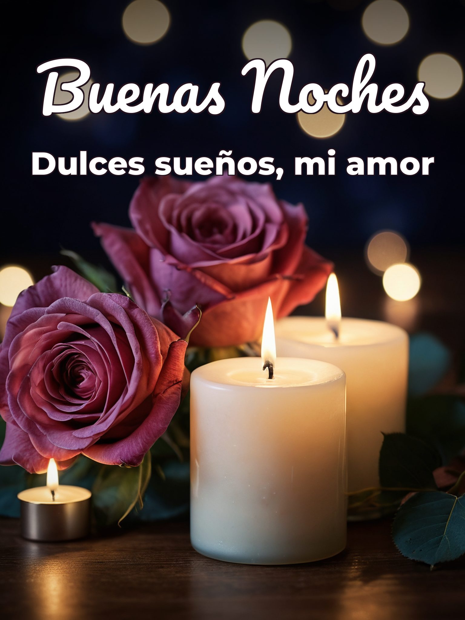 Desearle buenas noches a mi novia para Facebook