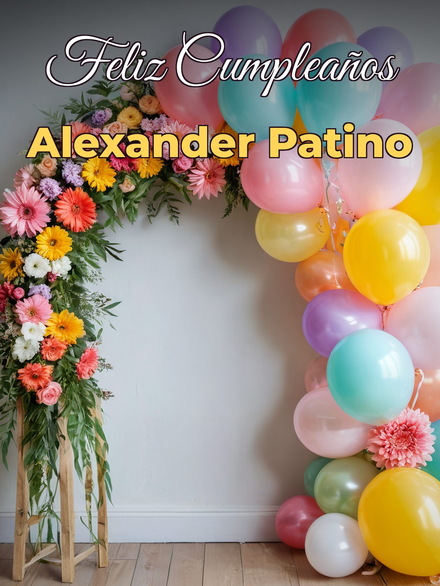 Feliz cumpleaños alexander patino