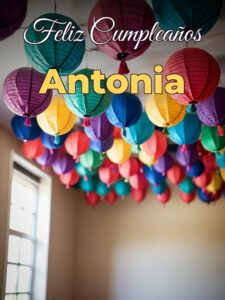 Feliz cumpleaños antonia