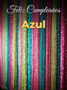 Feliz cumpleaños azul