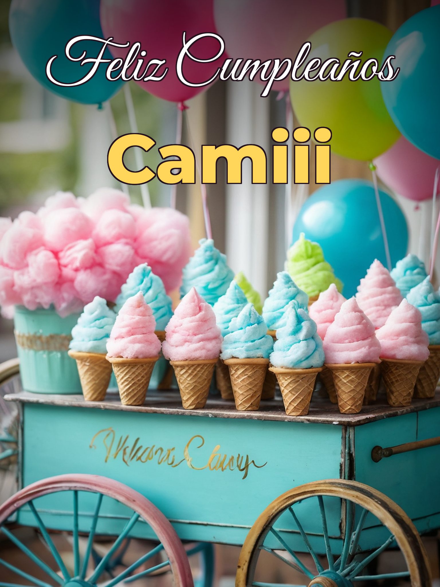 Feliz cumpleaños camiii