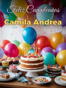 Feliz cumpleaños camila andrea
