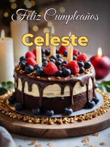 Feliz cumpleaños celeste