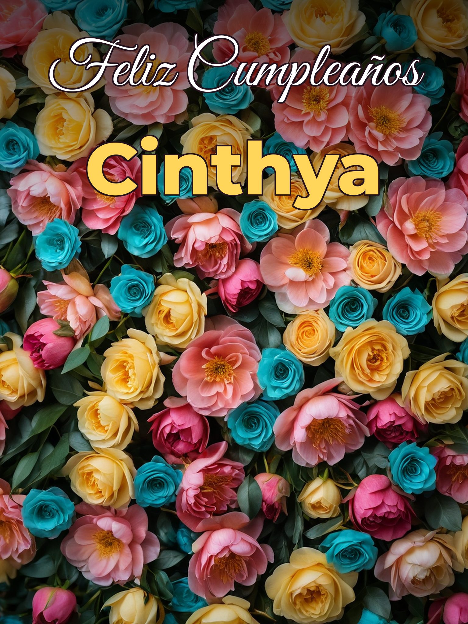 Feliz cumpleaños cinthya