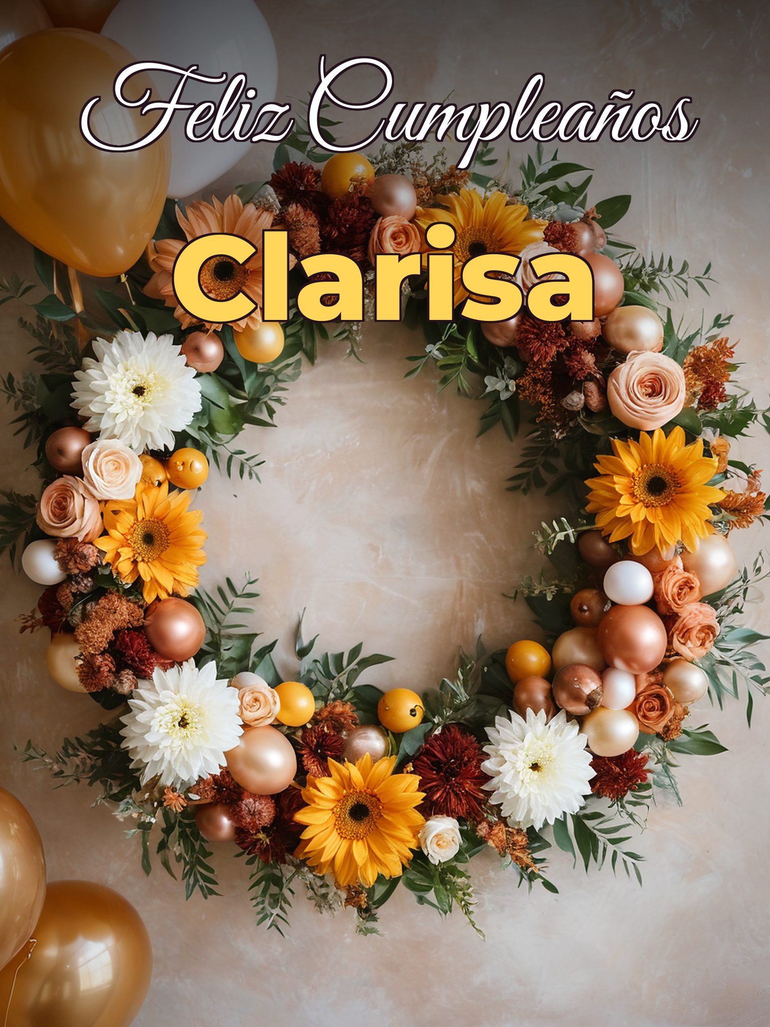 Feliz cumpleaños clarisa
