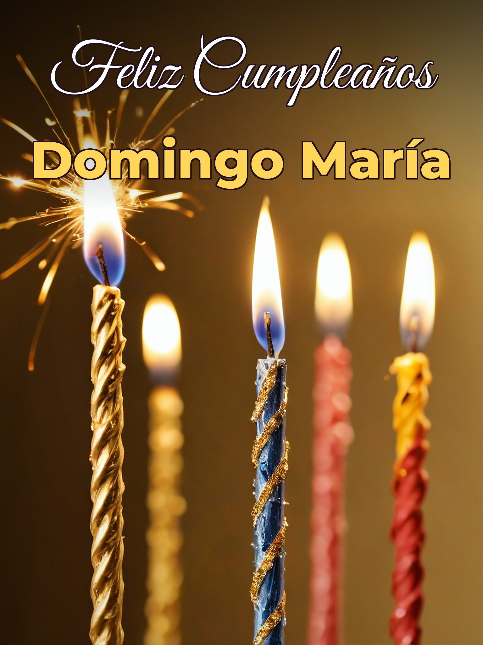 Feliz cumpleaños domingo maría