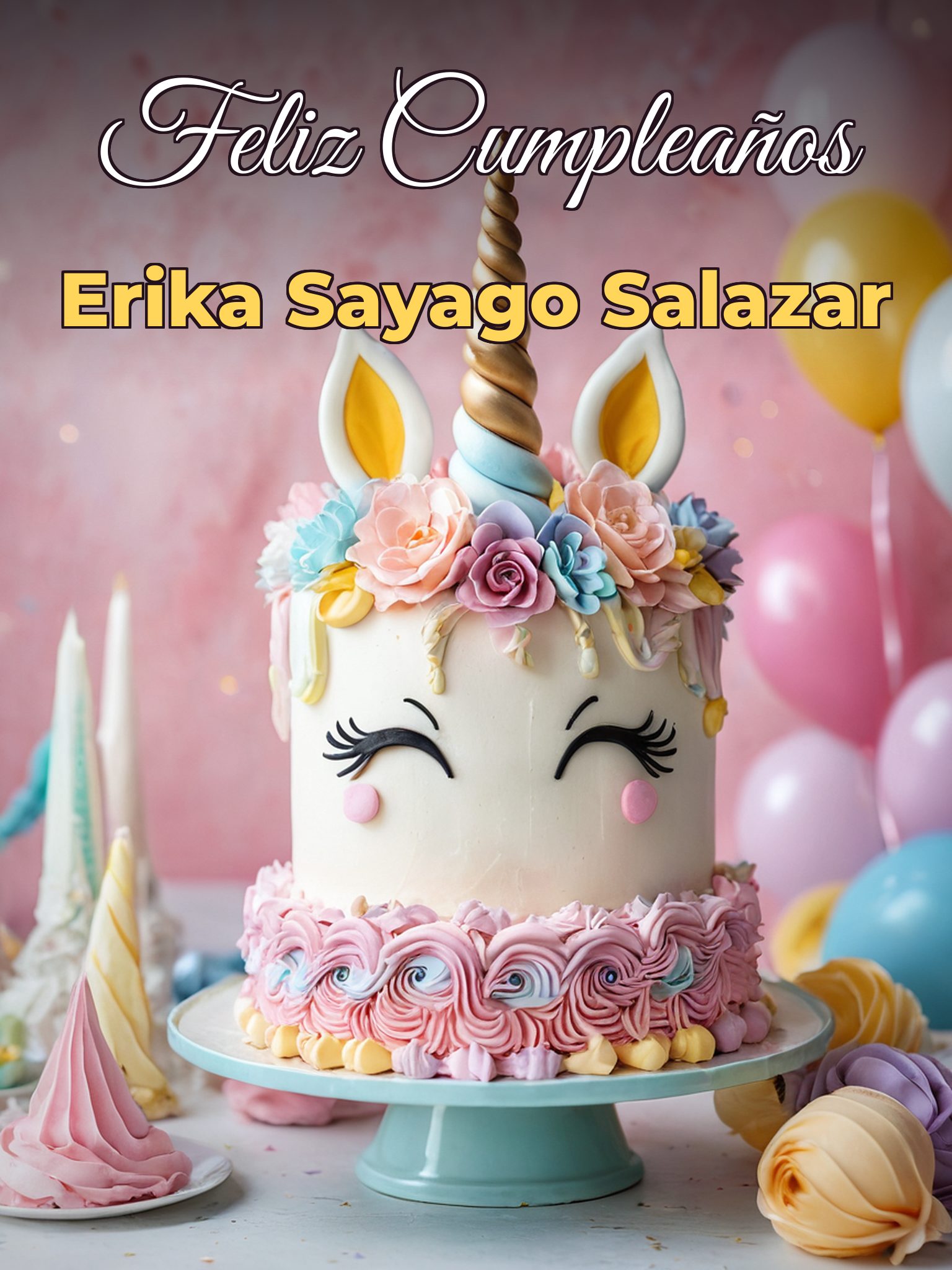 Feliz cumpleaños erika sayago salazar