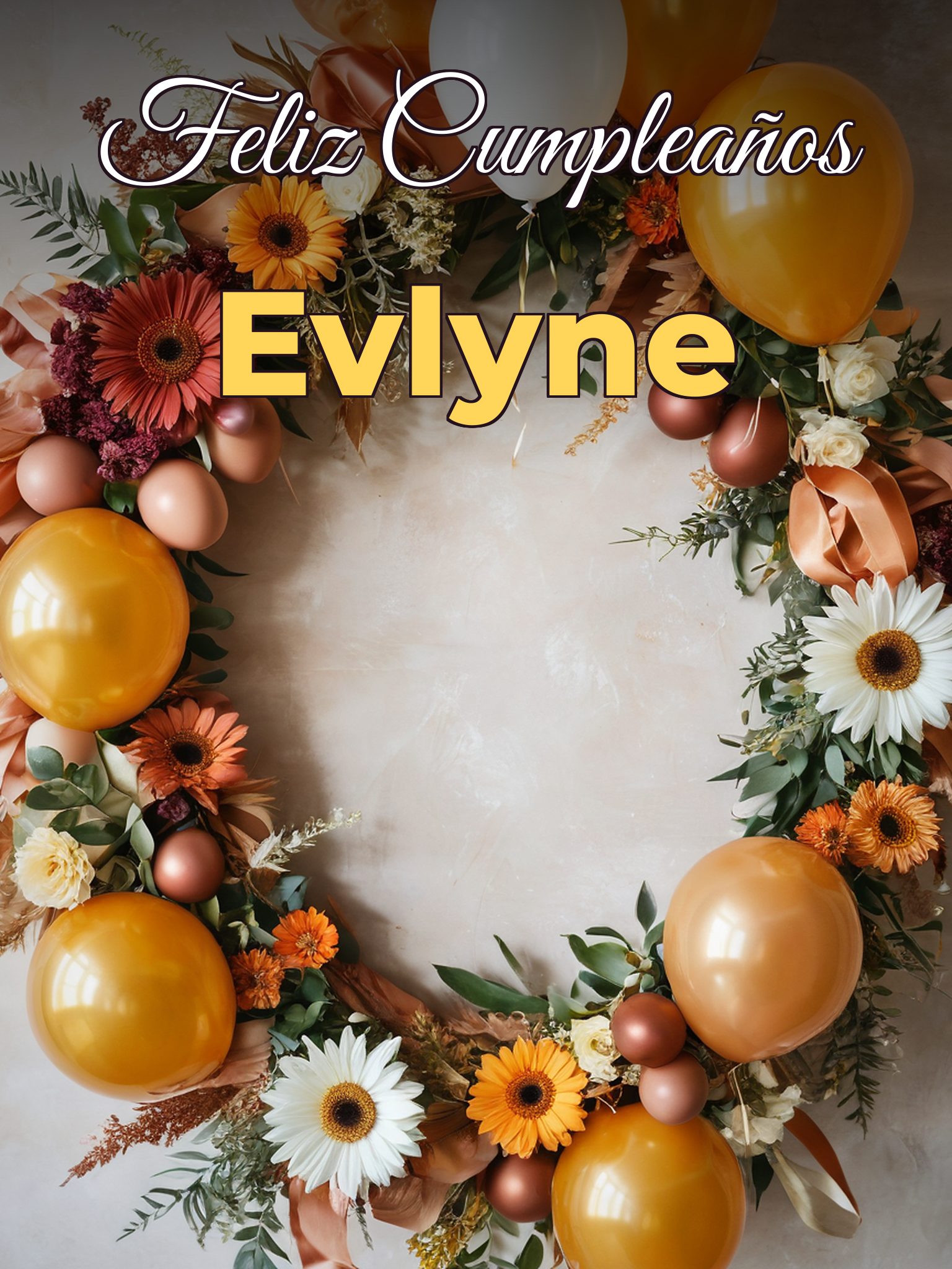 Feliz cumpleaños evlyne
