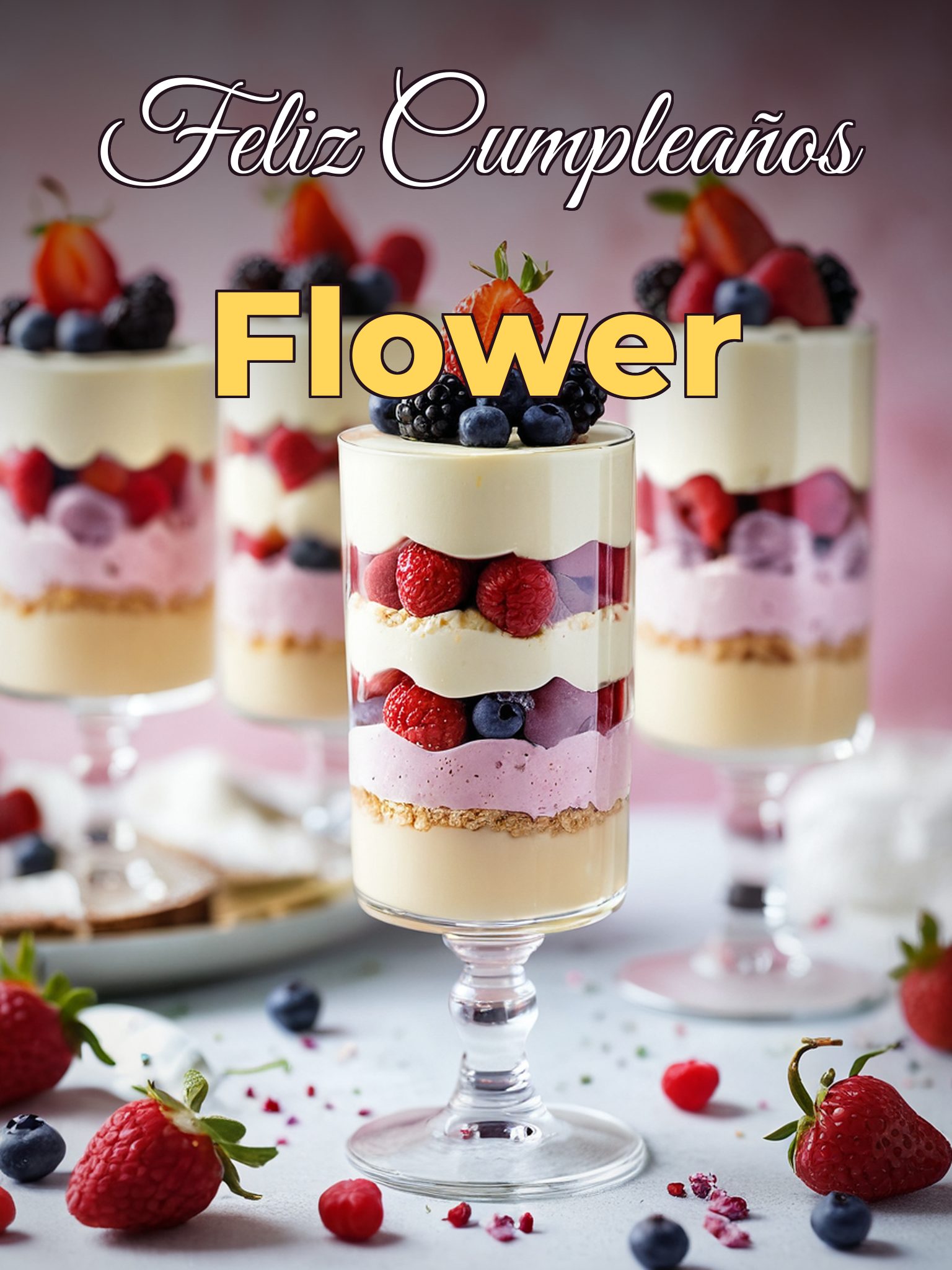 Feliz cumpleaños flower