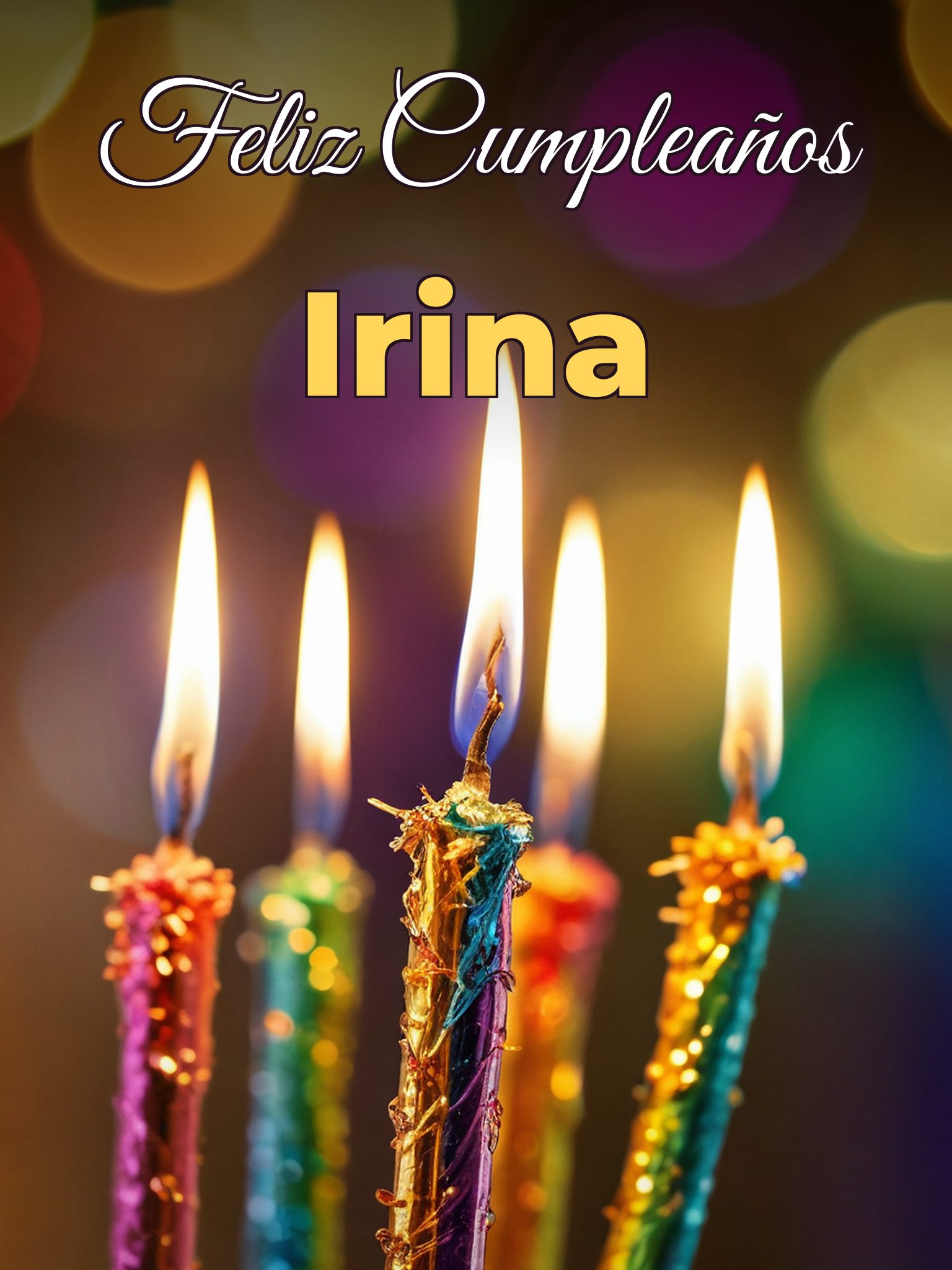 Feliz cumpleaños irina