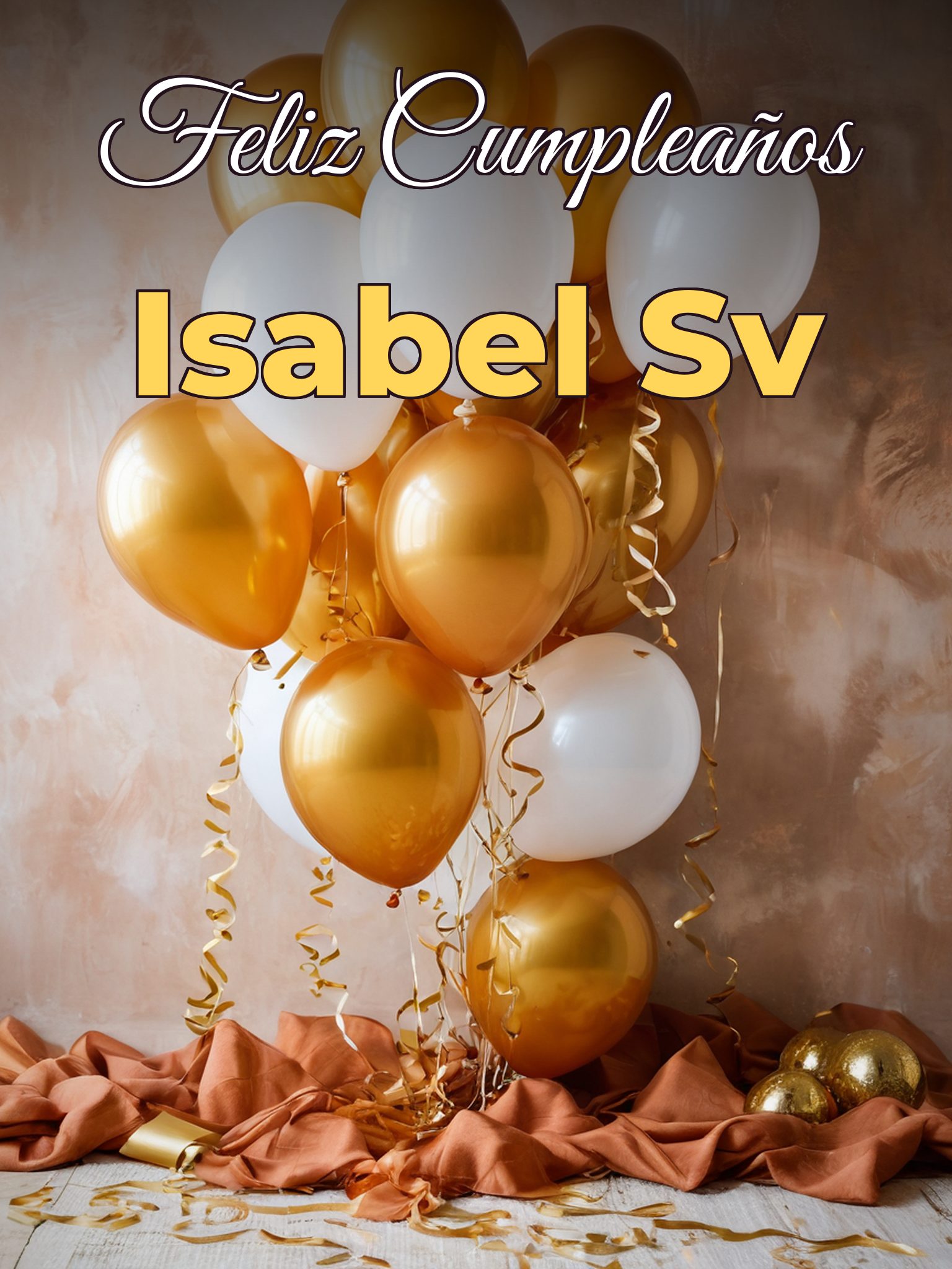 Feliz cumpleaños isabel sv