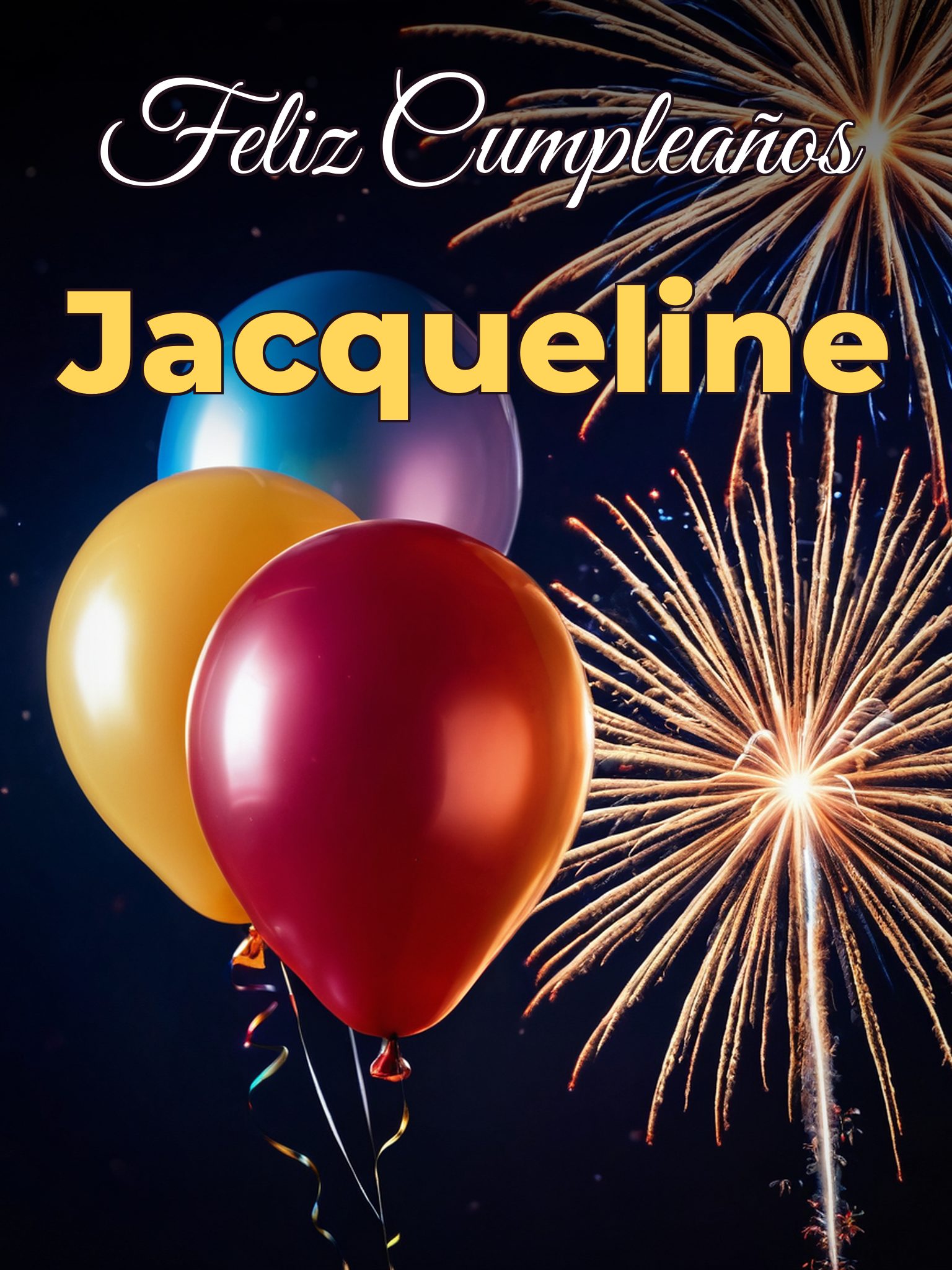 Feliz cumpleaños jacqueline