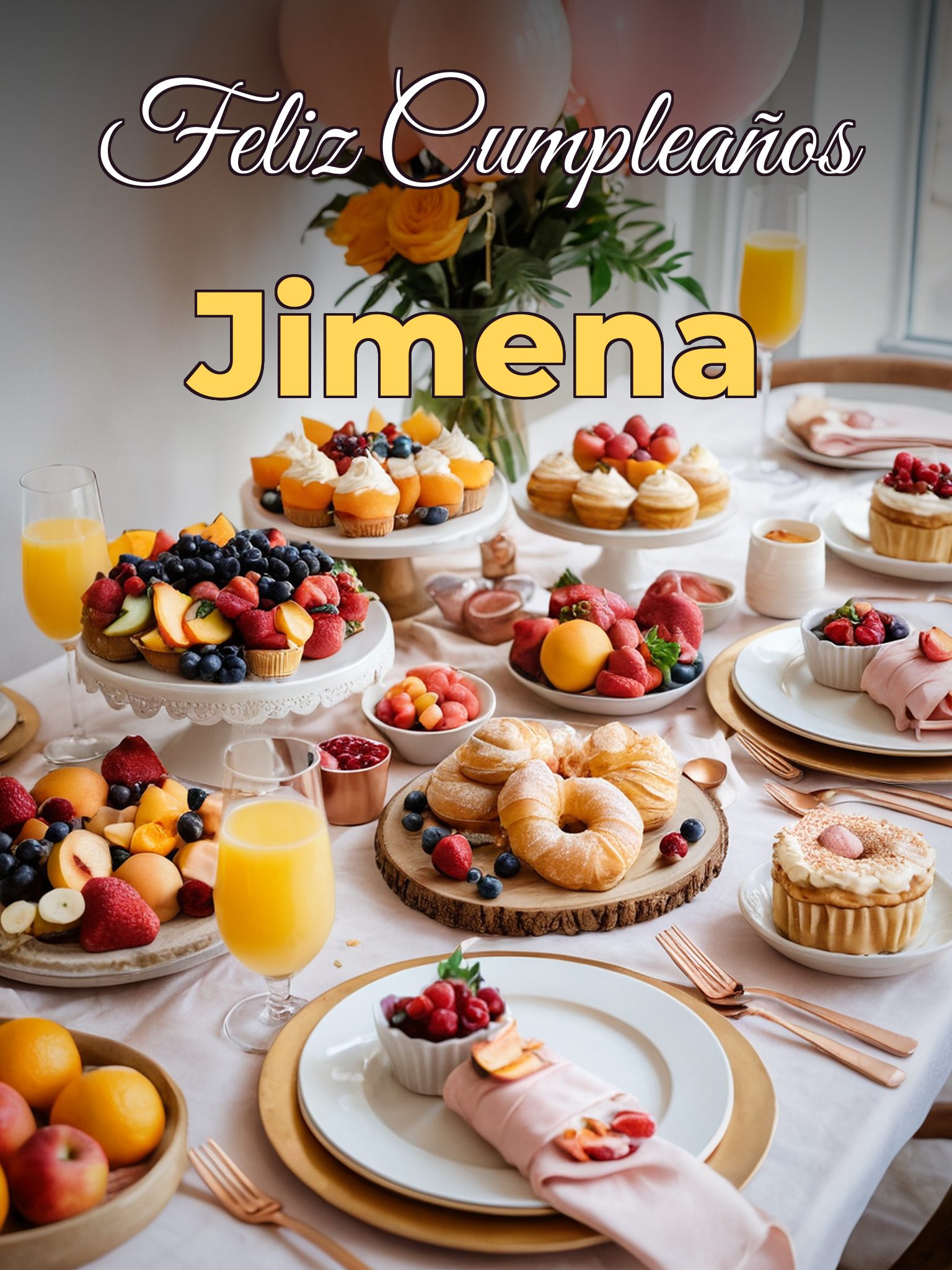 Feliz cumpleaños jimena