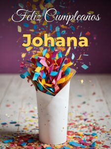 Feliz cumpleaños johana