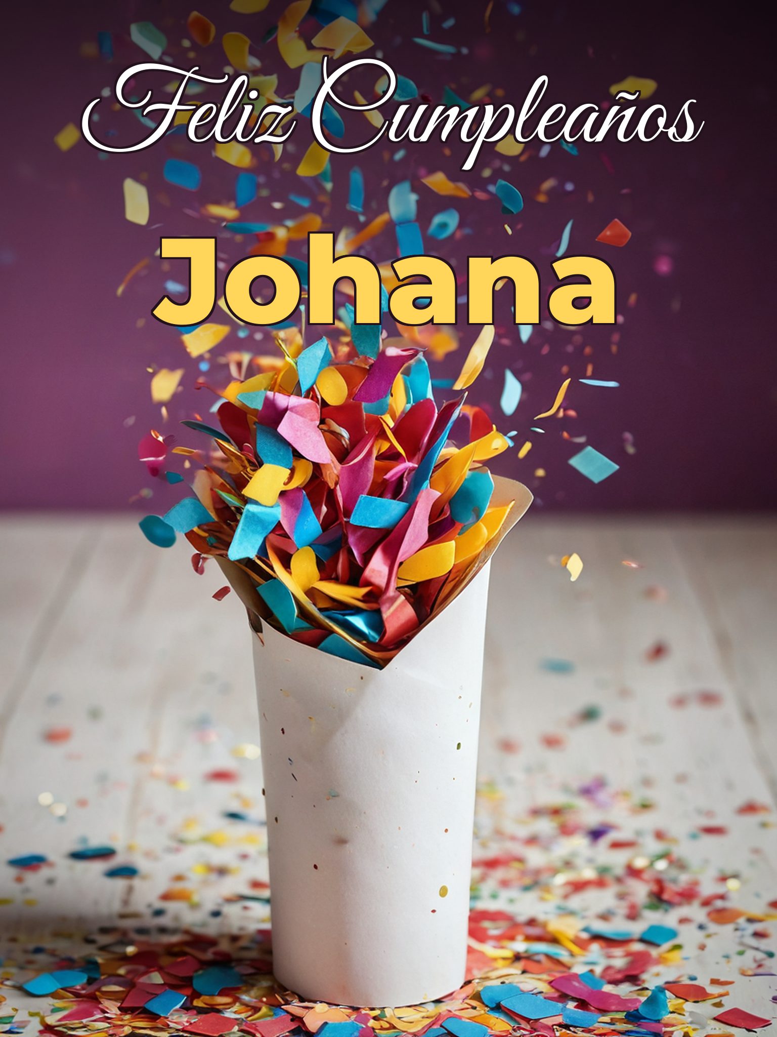 Feliz cumpleaños johana
