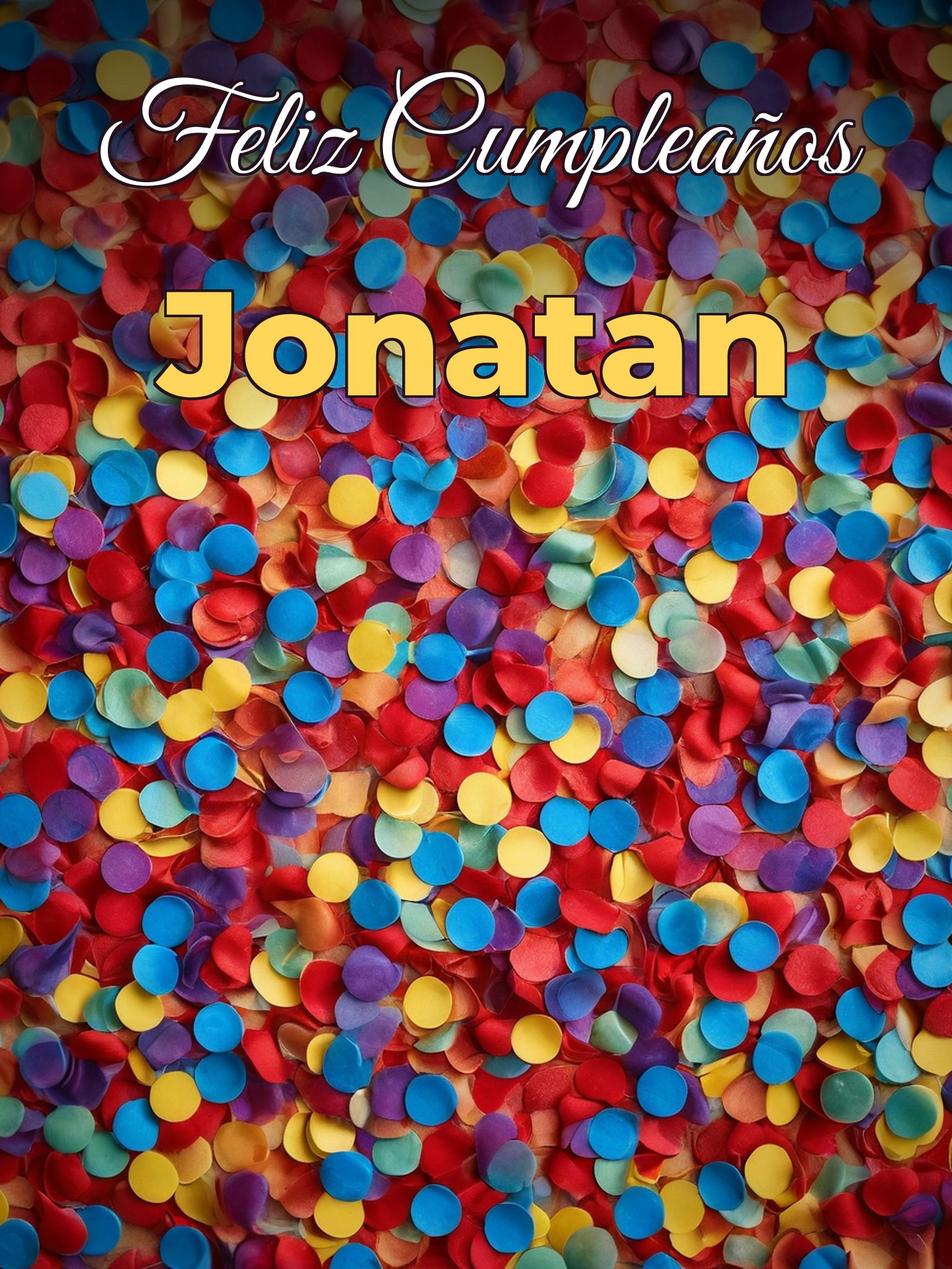 Feliz cumpleaños jonatan
