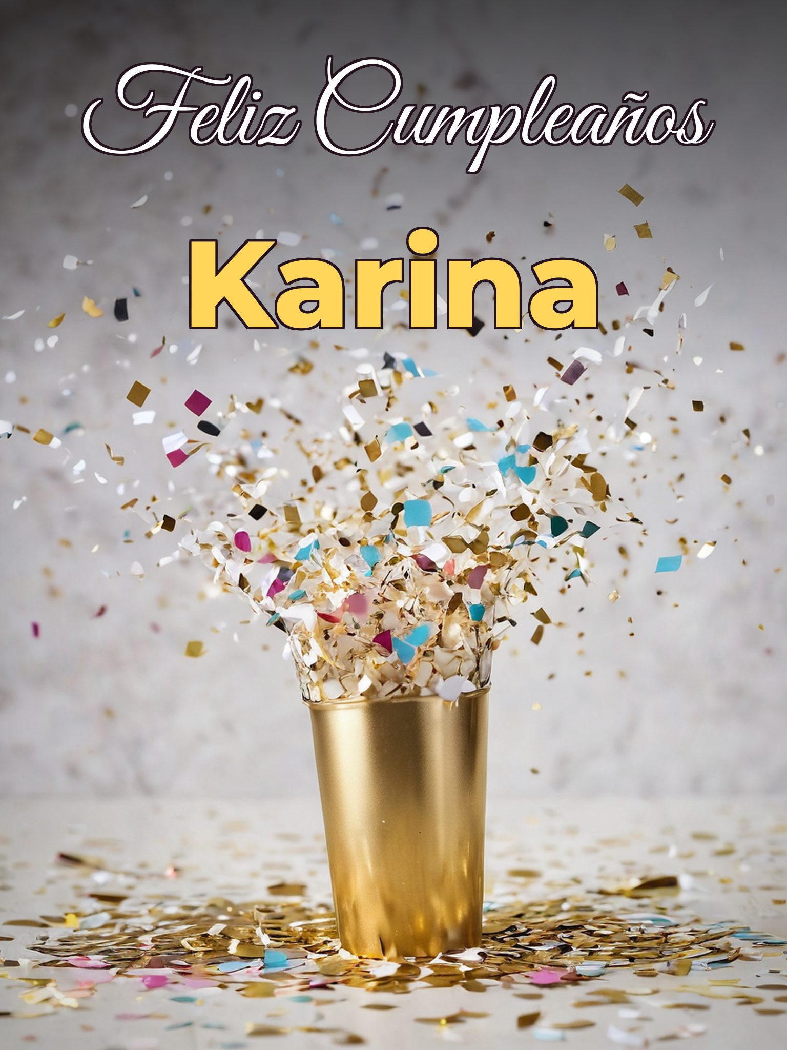Feliz cumpleaños karina