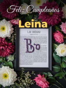 Feliz cumpleaños leina