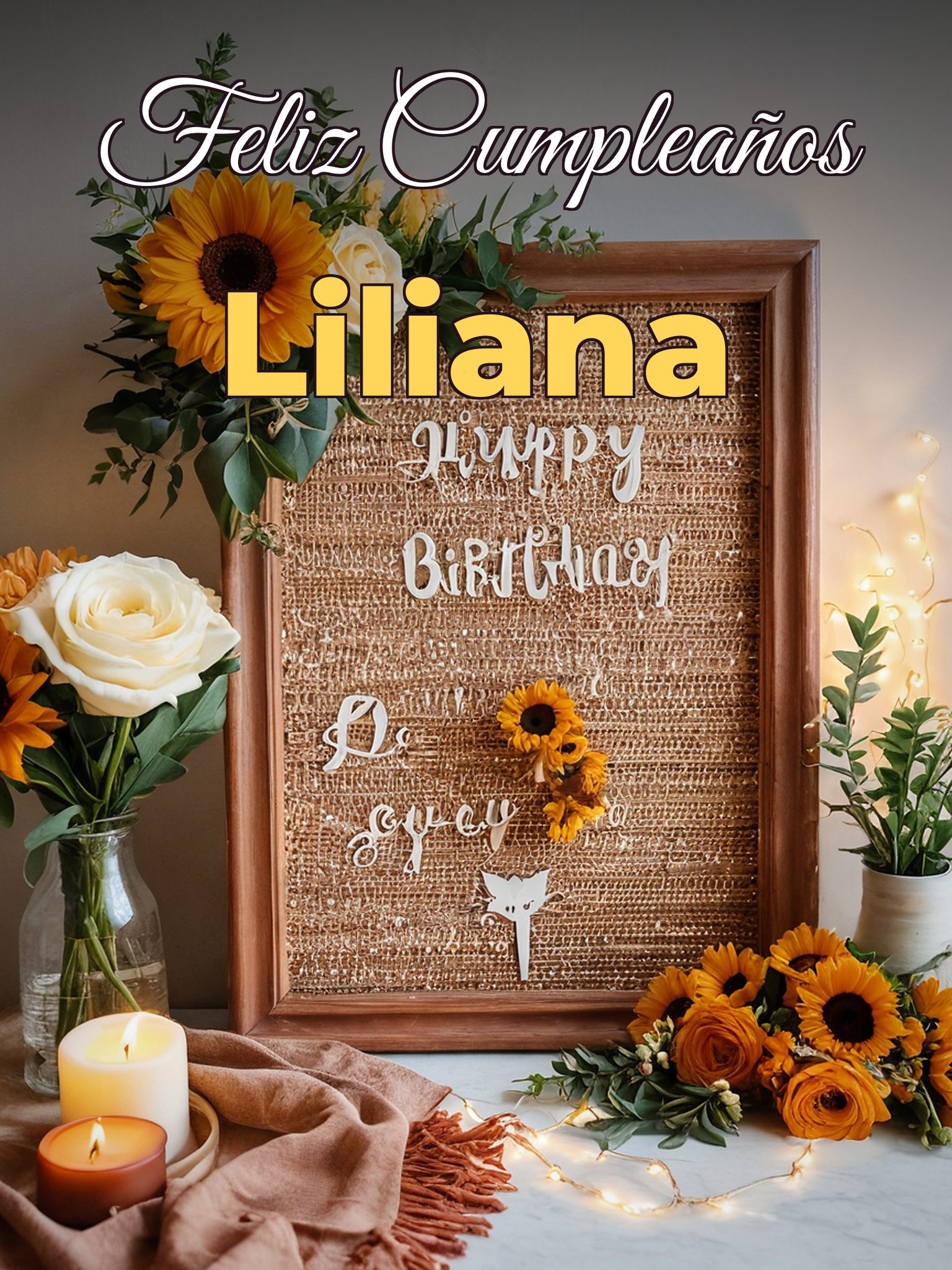 Feliz cumpleaños liliana