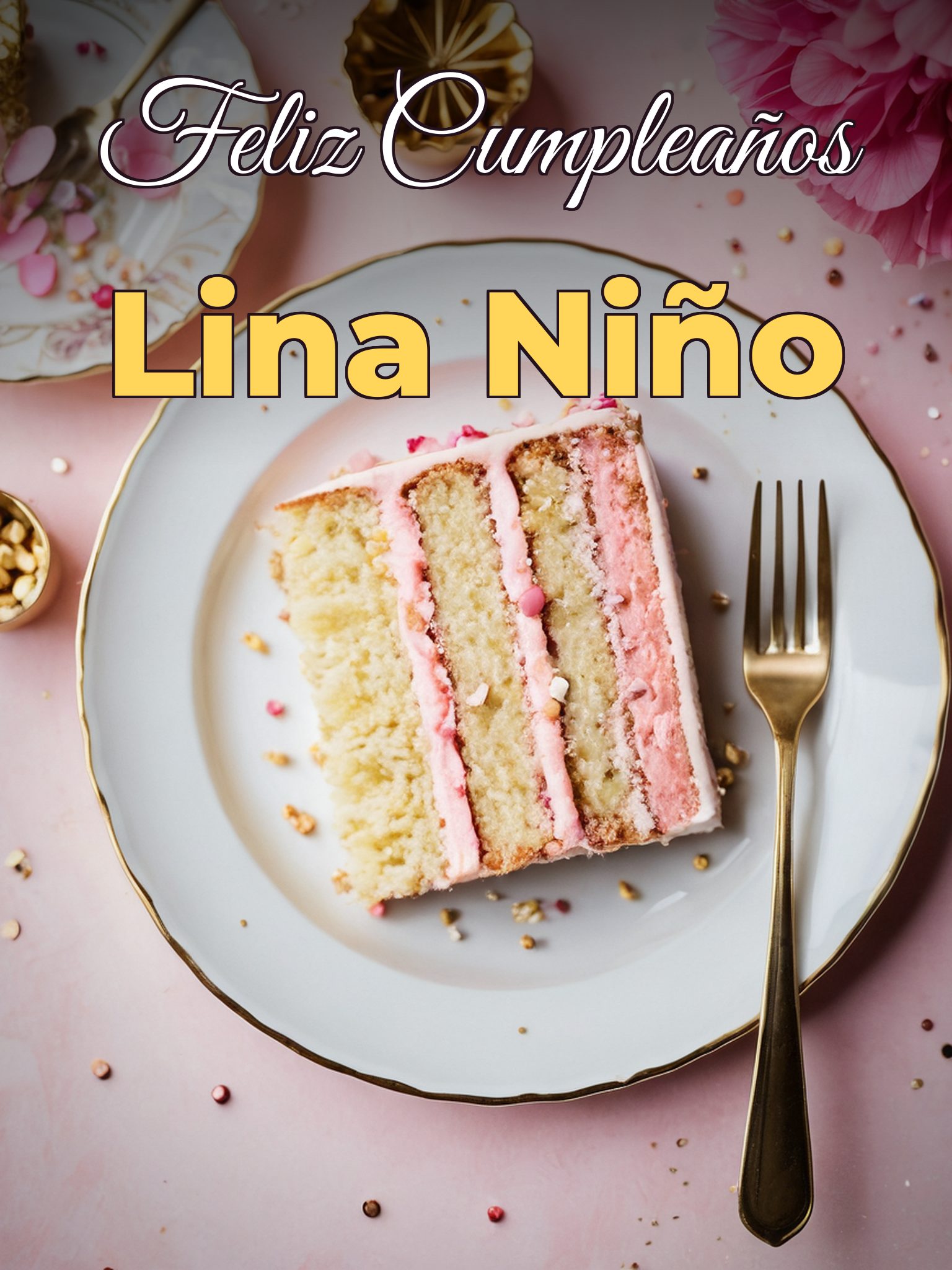 Feliz cumpleaños lina niño