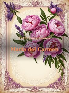 Feliz cumpleaños María del Carmen