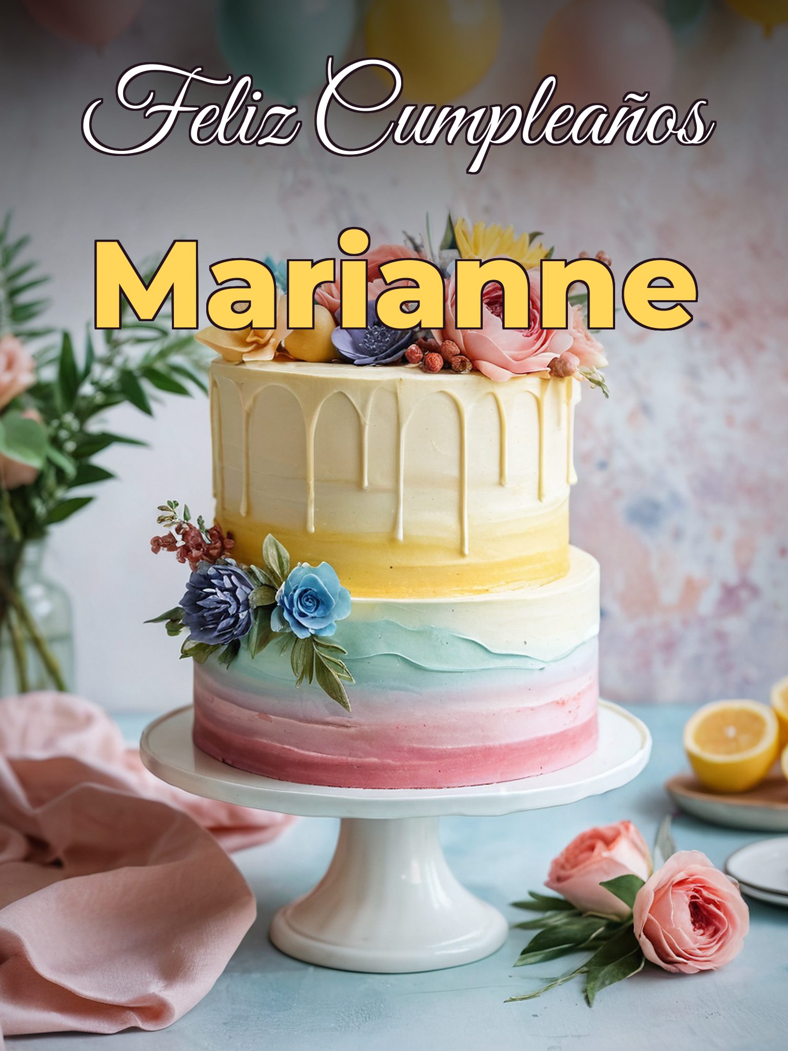 Feliz cumpleaños marianne