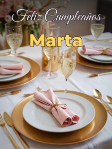 Feliz cumpleaños marta