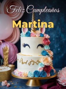 Feliz cumpleaños martina