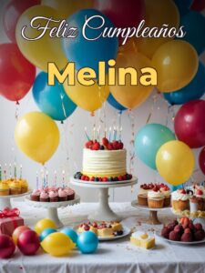 Feliz cumpleaños melina