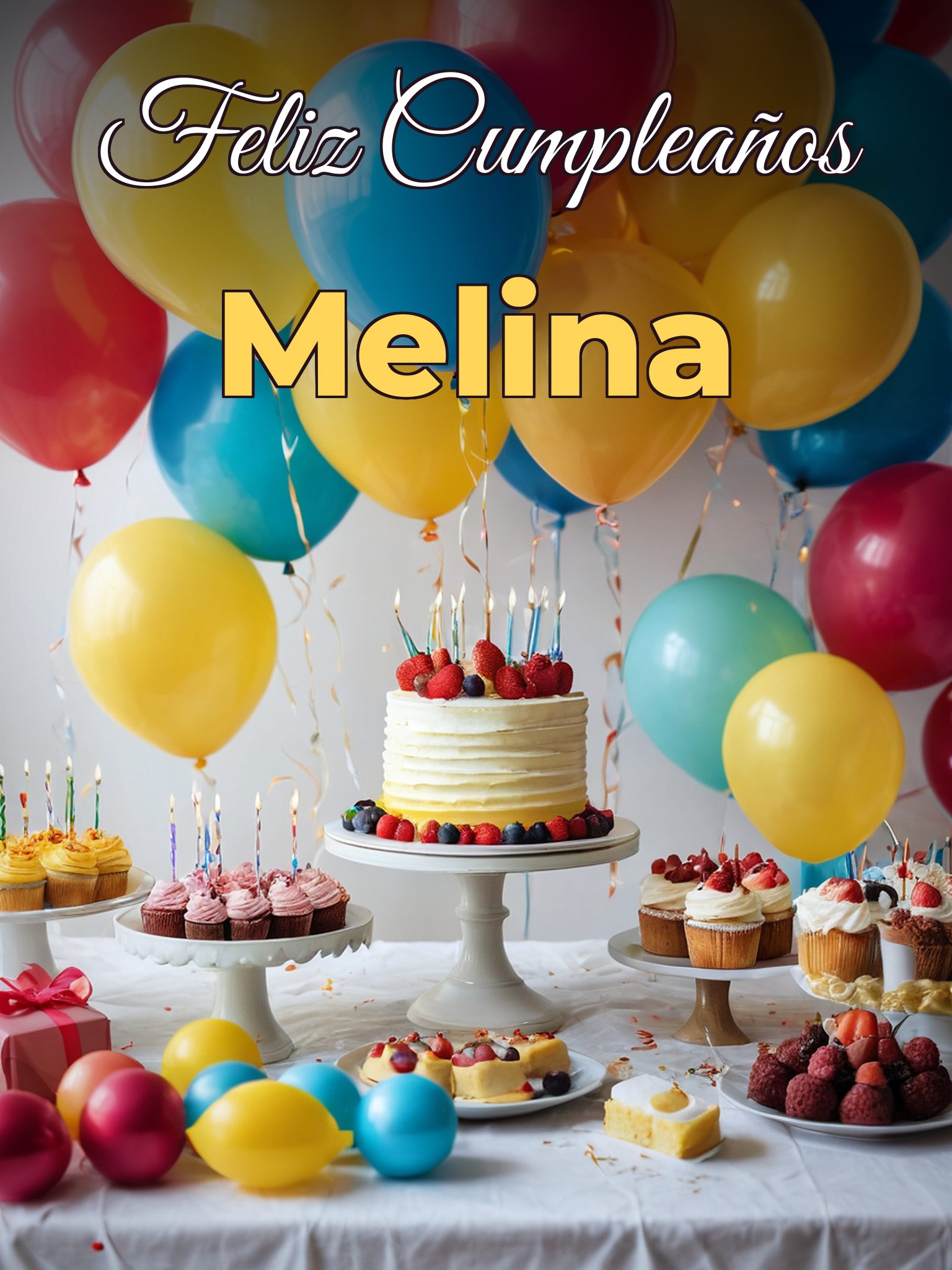 Feliz cumpleaños melina