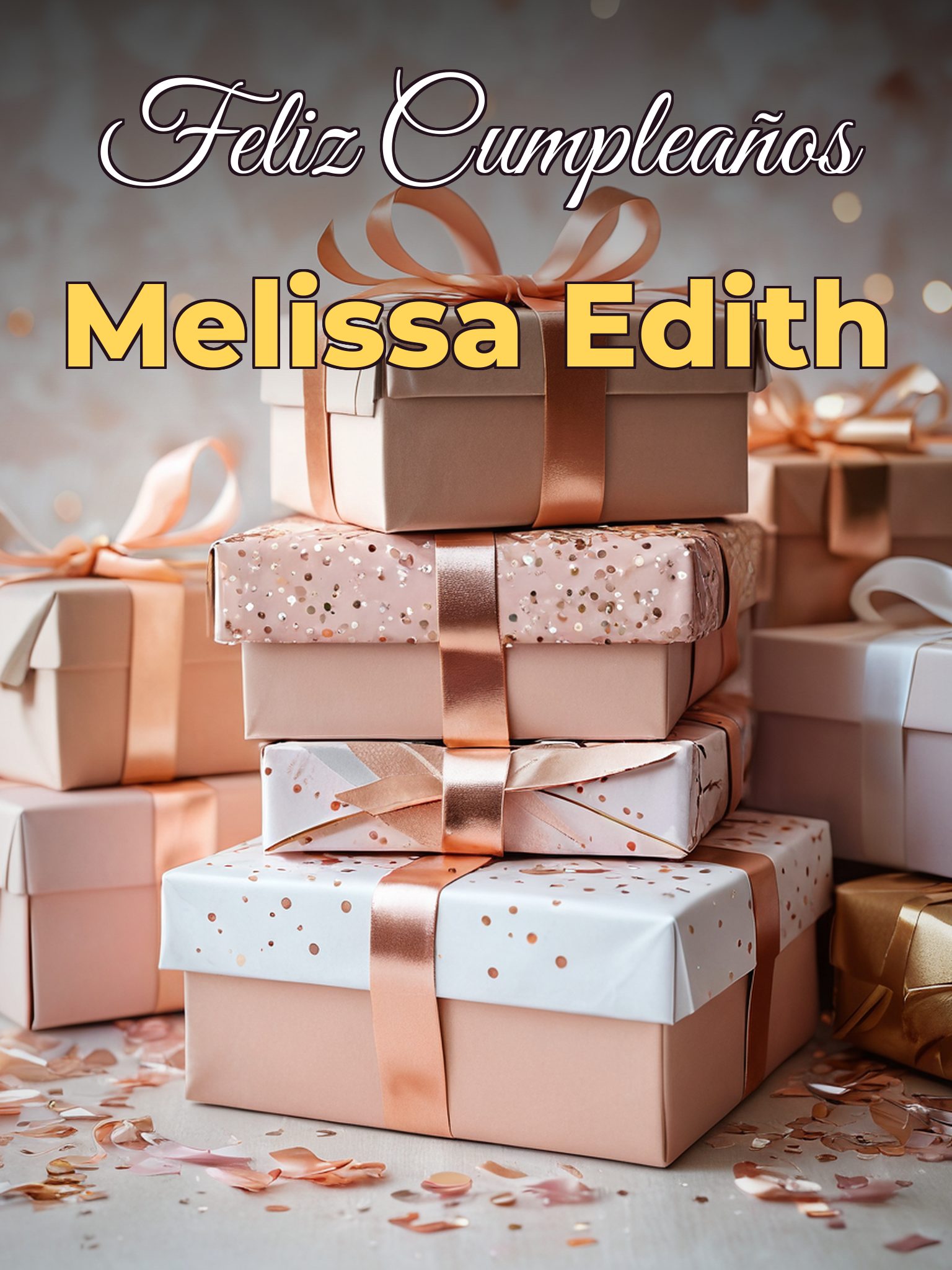 Feliz cumpleaños melissa edith