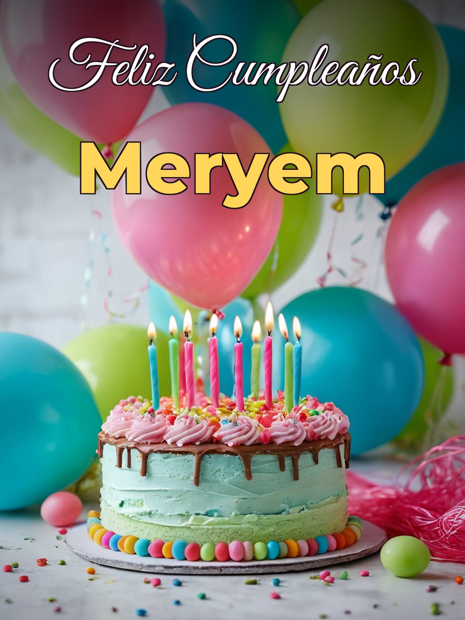 Feliz cumpleaños meryem