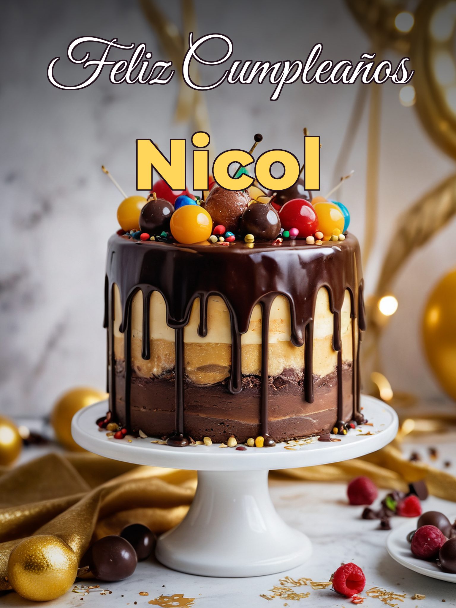 Feliz cumpleaños nicol