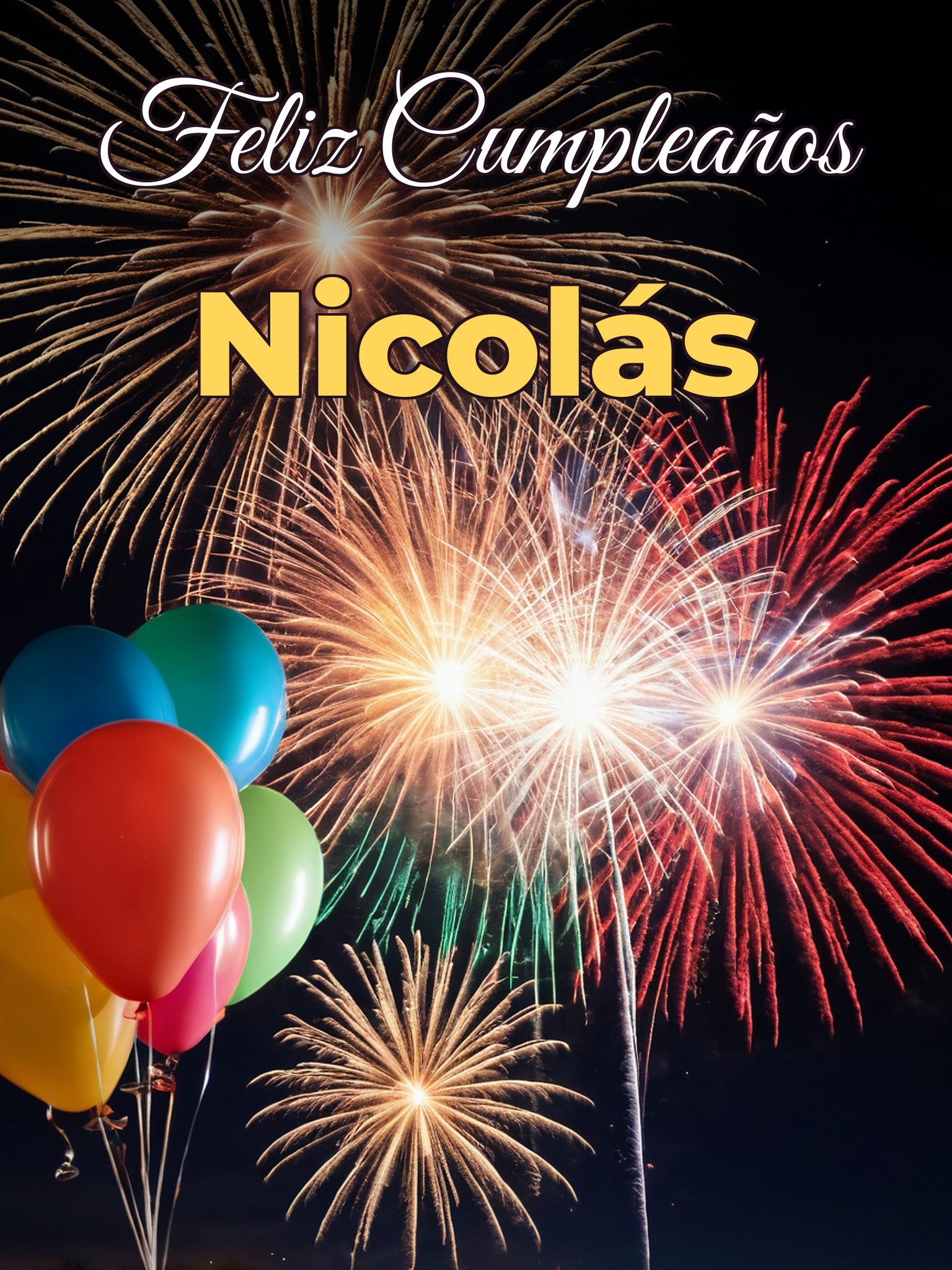 Feliz cumpleaños nicolás