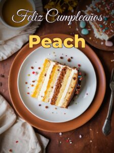 Feliz cumpleaños peach