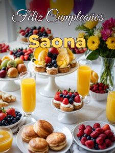 Feliz cumpleaños saona