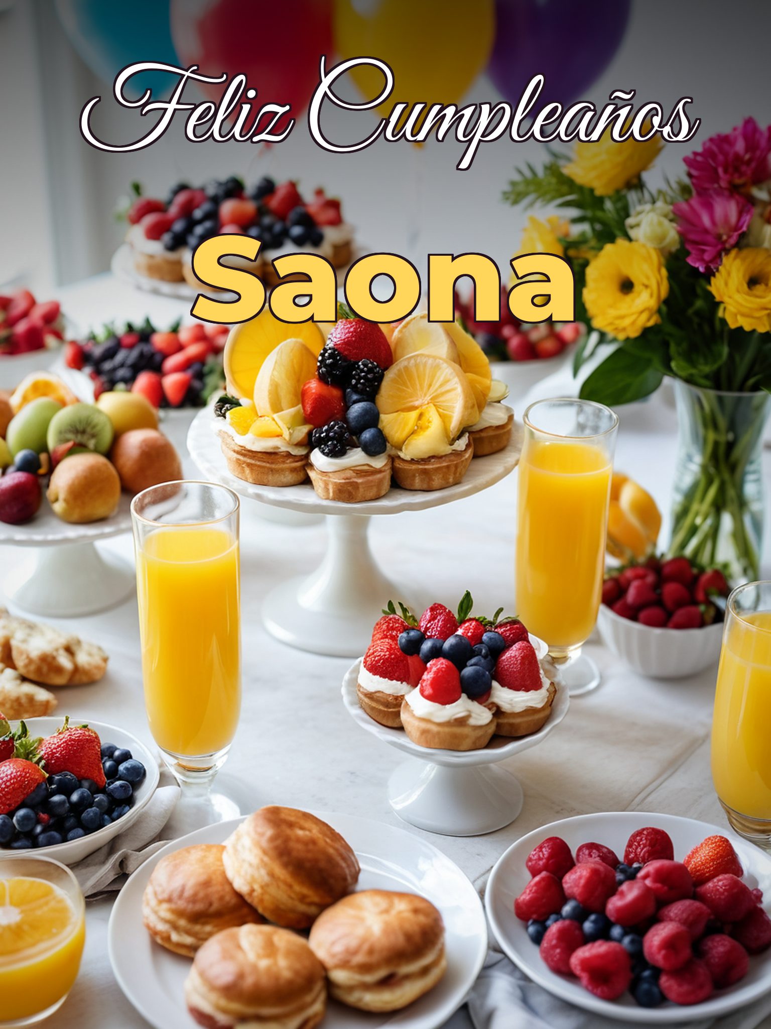 Feliz cumpleaños saona