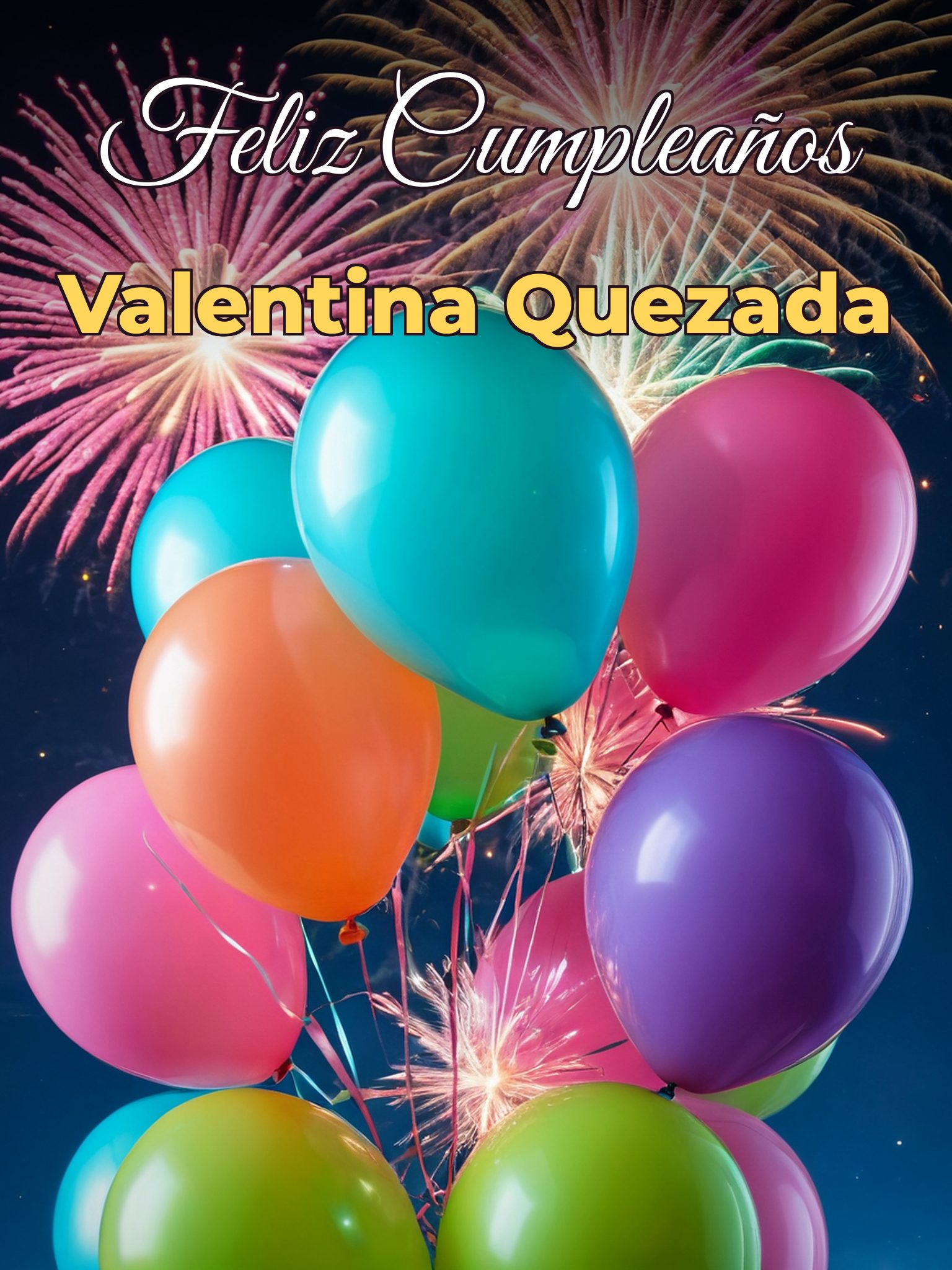 Feliz cumpleaños valentina quezada
