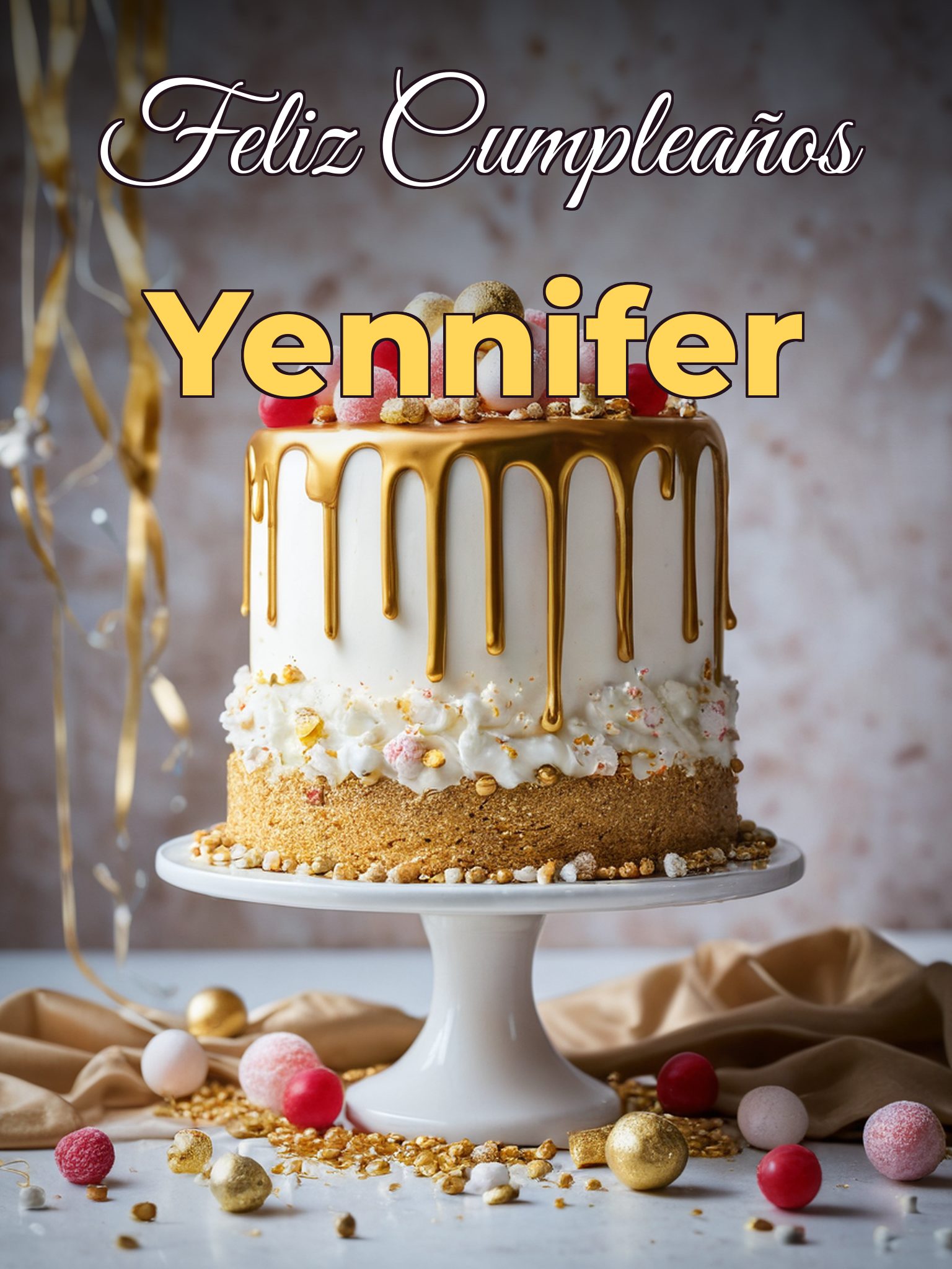 Feliz cumpleaños yennifer